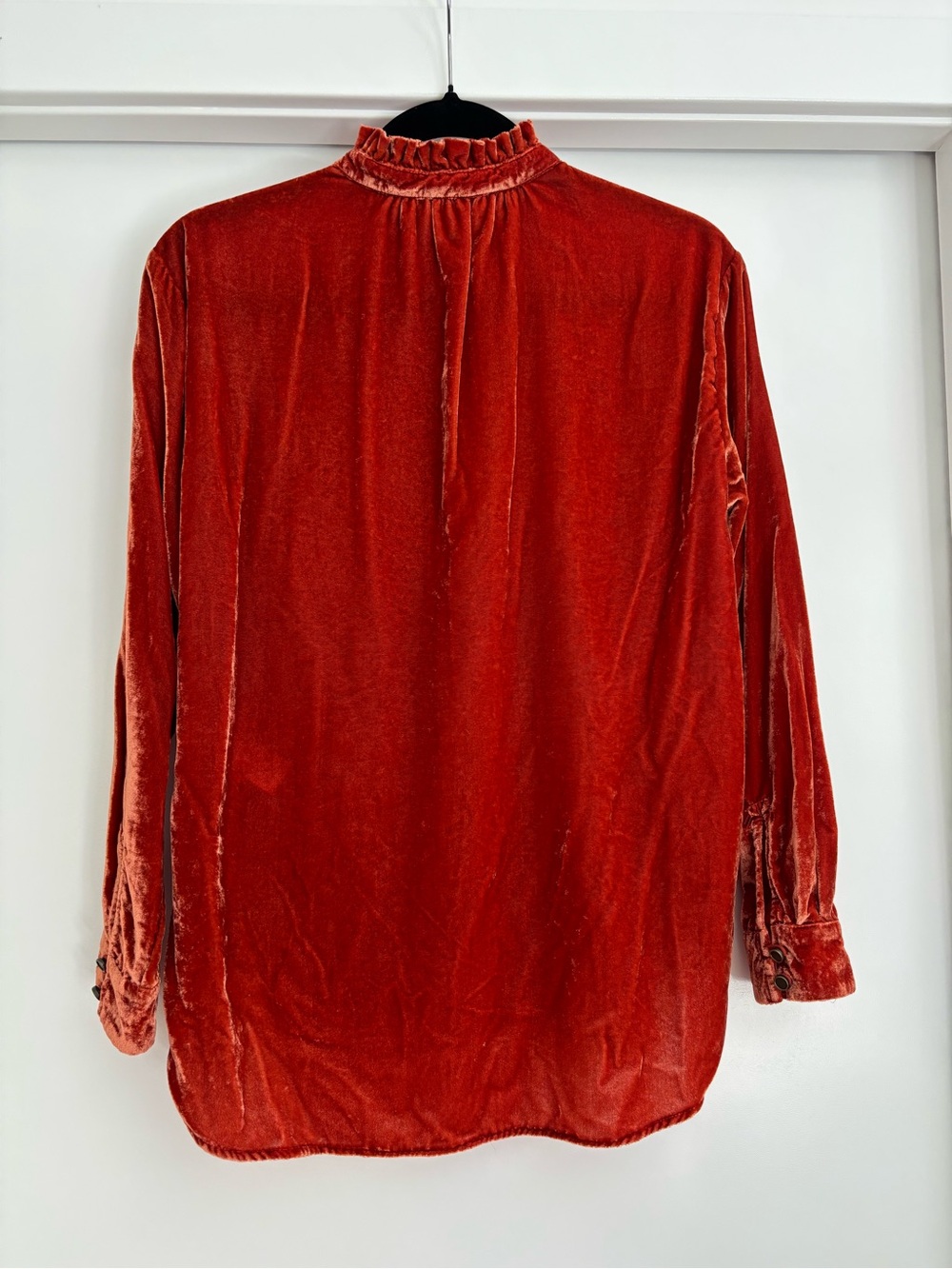 Anthropologie Kristianne Velvet Blouse in Cinnamon (Price Firm) - Picture 5 of 9